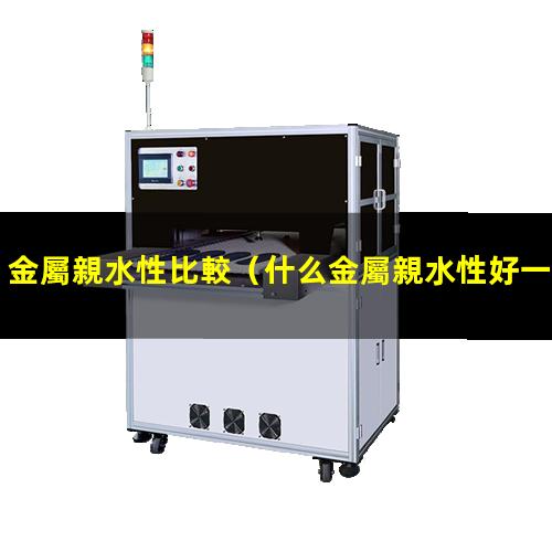 金屬親水性比較